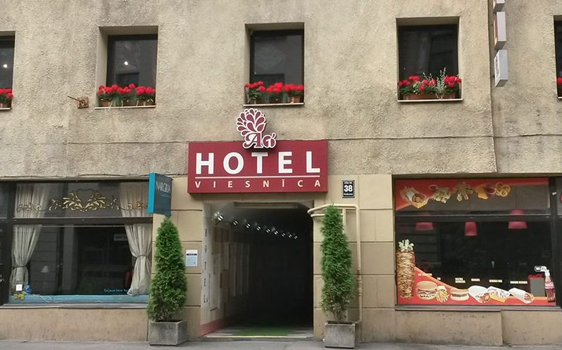 Entrance of A1 Hotel on Ģertrūdes iela