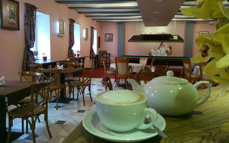 A cup of tea in the hotel lounge