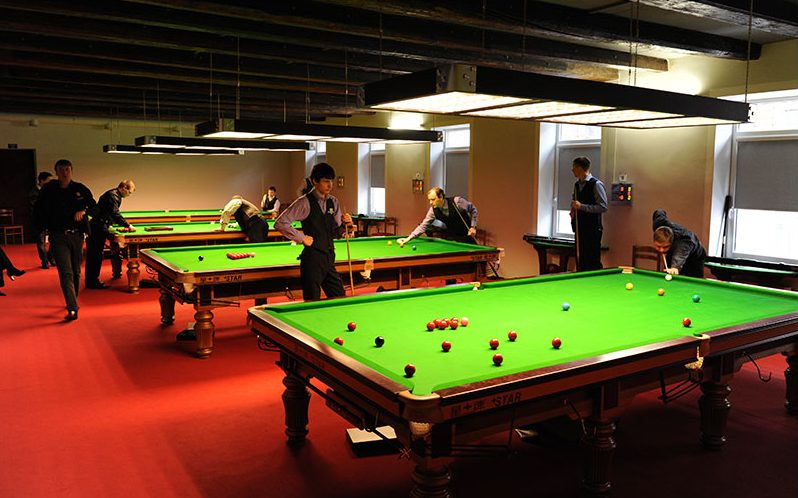 Snooker tables in the NB billiard club