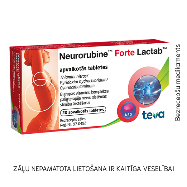 Neurorubine™ Forte Lactab™ apvalkotās tabletes N20